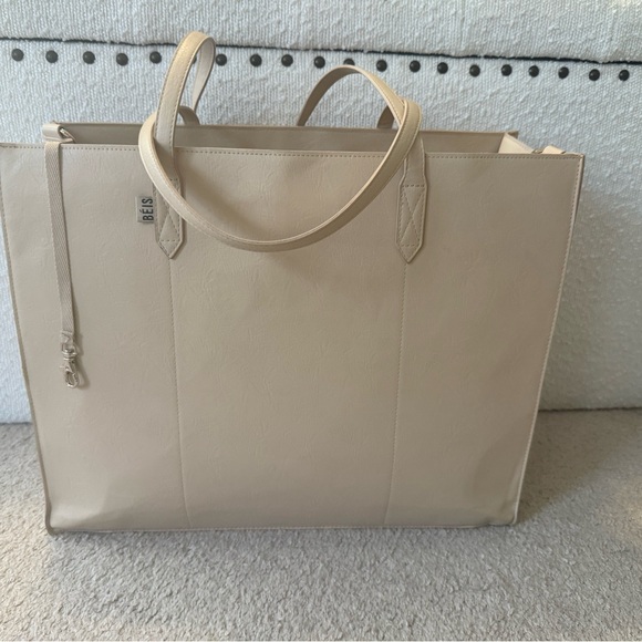 Beis The Large Work Tote Bag in Beige - Picture 1 of 9